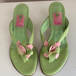 EUC- LILLY PULITZER KITTEN HEELS- SIZE 9
